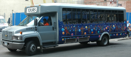 OnBoard Tour Bus painted by Franco the Great from Harlem