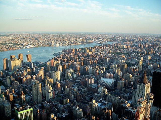 View from the top of the Empire State Building in New York