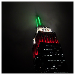 Empire State Building Christmas Lights