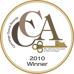 OnBoard New York Tours is the proud winner of a 2010 Concierge Choice Award and the recipient of a prestige Trip Advisor's Certificate of Excellence.
